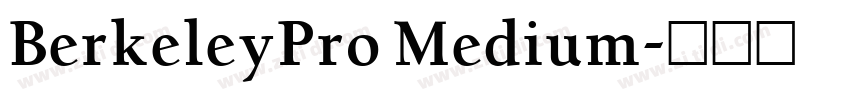 BerkeleyPro Medium字体转换